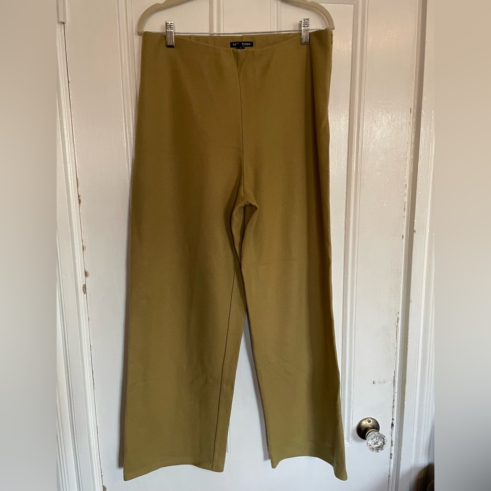 Eileen Fisher yellow wool trousers size Medium